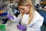 Graduate student Katie Bates works in the Nanomedicine Lab at UCL's School of Pharmacy in London