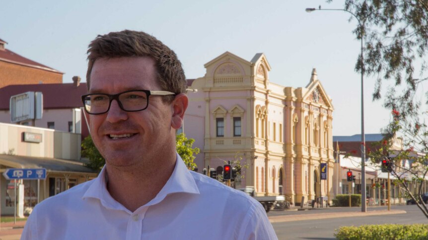 WA Labor's Candidate for Kalgoorlie, Darren Forster, on Hannan Street.