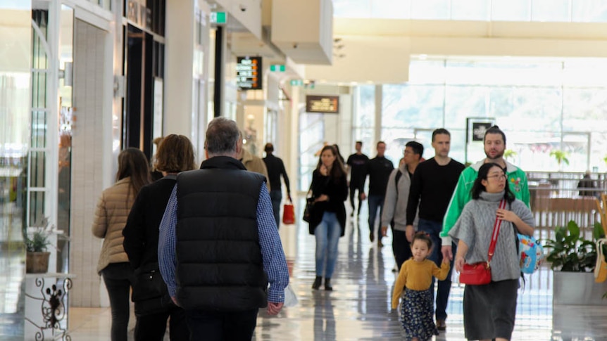 Shoppers at the Canberra Centre