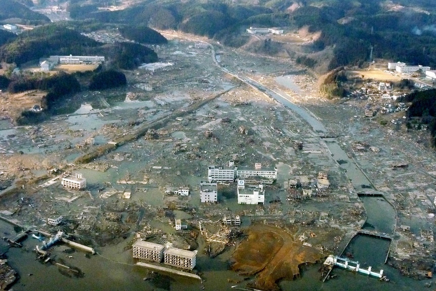 The ruins of Minamisanriku