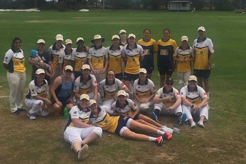 Erica James and the Universities Women's cricket club