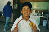 Nick Kyrgios at pennant tennis in Canberra, 7yo