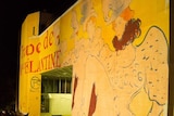 Images from Toulouse-Lautrec exhibition illuminate the side of the National Gallery for Enlighten Canberra.