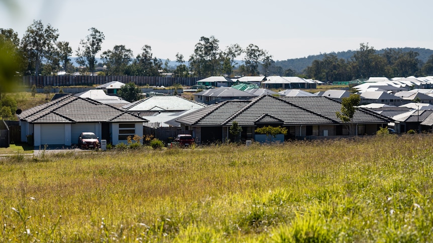 Rooves of newly built houses in Ipswich