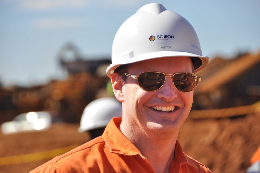 BC Iron managing director Morgan Ball at the company's Nullagine iron ore operations in the Pilbara region of Western Australia.
