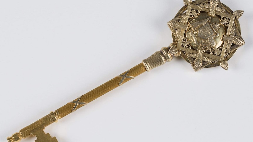 Key used by the Duke of York to open Parliament House, 1927, E.H. Henderson (designer).
