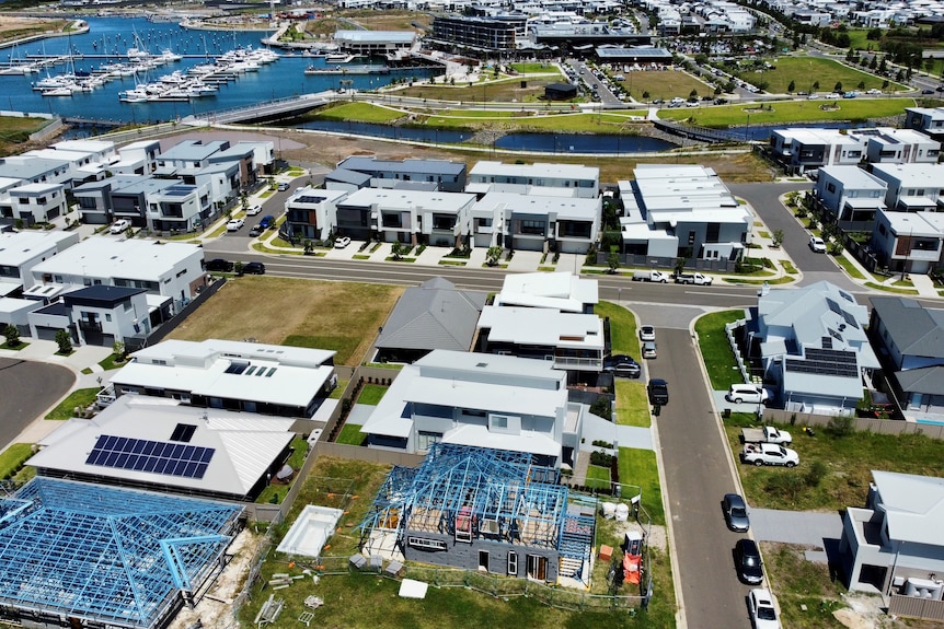 A seaside housing suburbia in Shell Cove, Wollongong's south.