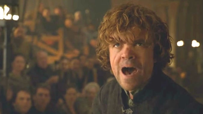Peter Dinklage in the trial scene from Game of Thrones season four