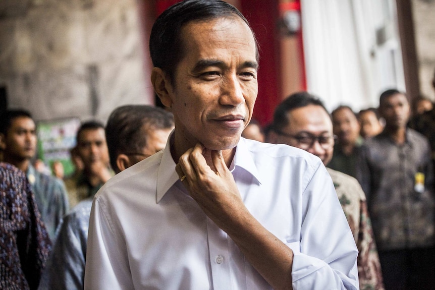 Indonesian president Joko Widodo ahead of his inauguration