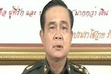 Thai army chief General Prayuth Chan-ocha speaks on public television on May 20, 2014.