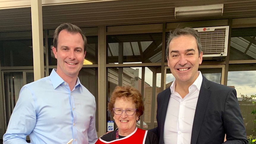 Liberal candidate for Sturt, James Stevens, with SA Premier Steven Marshall.