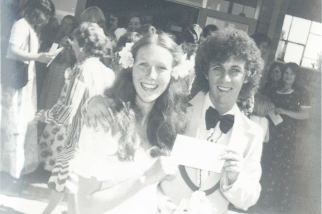 The 1970 heralded a more relaxed approach to weddings reflected in the long dresses and hair often adorned with flowers.