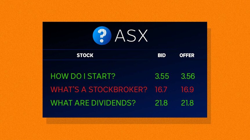 An ASX board with questions in red and green on it.