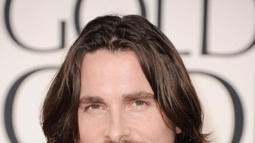 Christian Bale looking hairy at the 2011 Golden Globe Awards