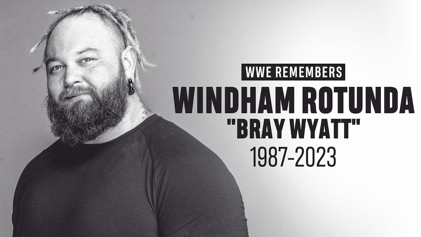 a tribute photo to wrestler bray wyatt 