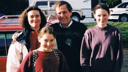 Susan Neill-Fraser, with Bob Chappell and Susan's daughters.