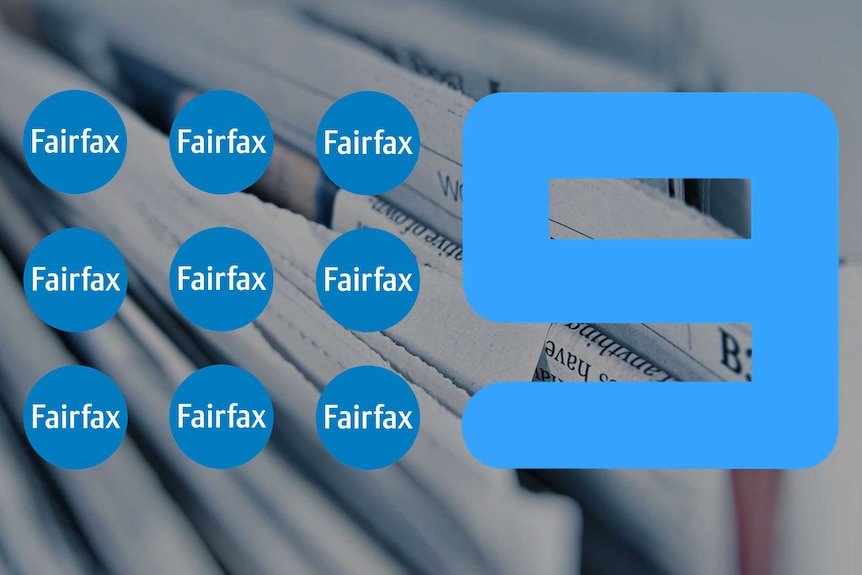 Nine logo with Fairfax logos replacing the dots.
