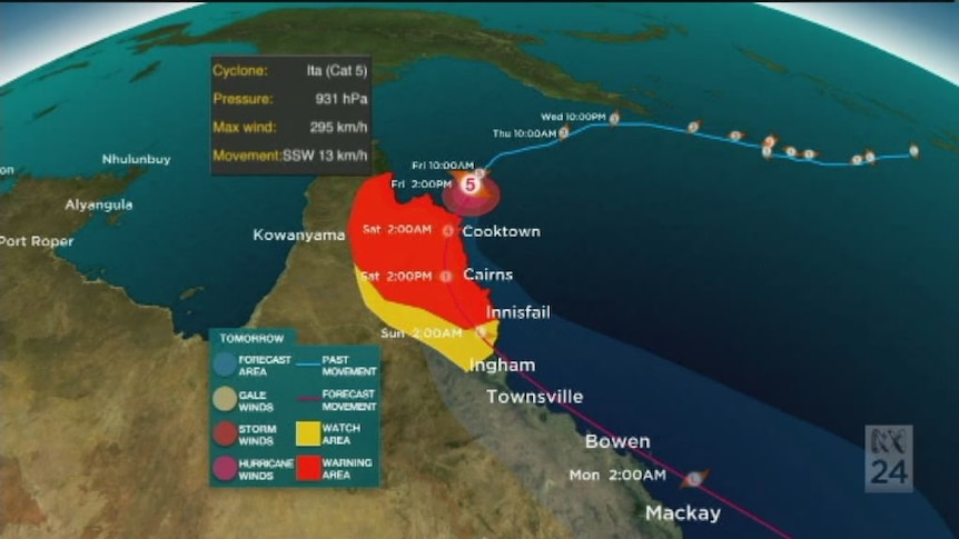 Cyclone Ita track map
