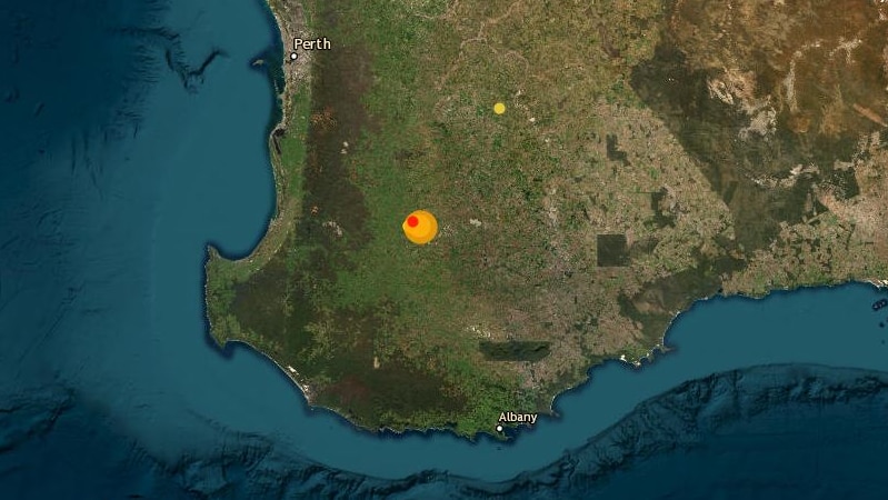 map of locations where earthquake was felt
