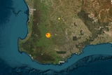 map of locations where earthquake was felt