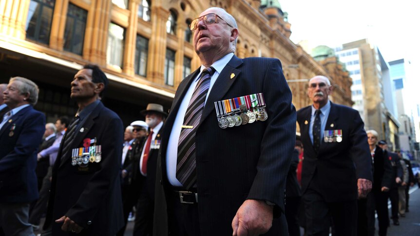 Anzac Day March on George Street, Sydney on Thursday, April 25, 2013.