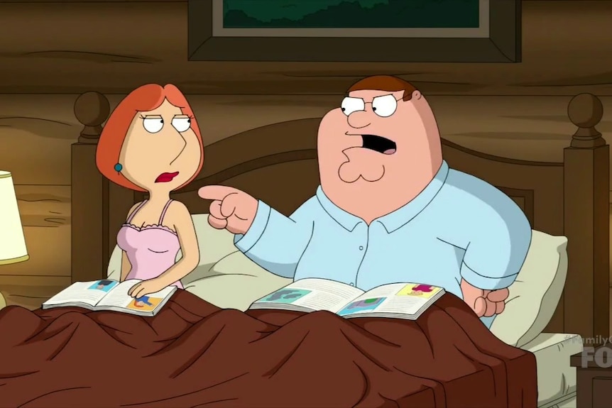 Lois and Peter Griffin from Family Guy.