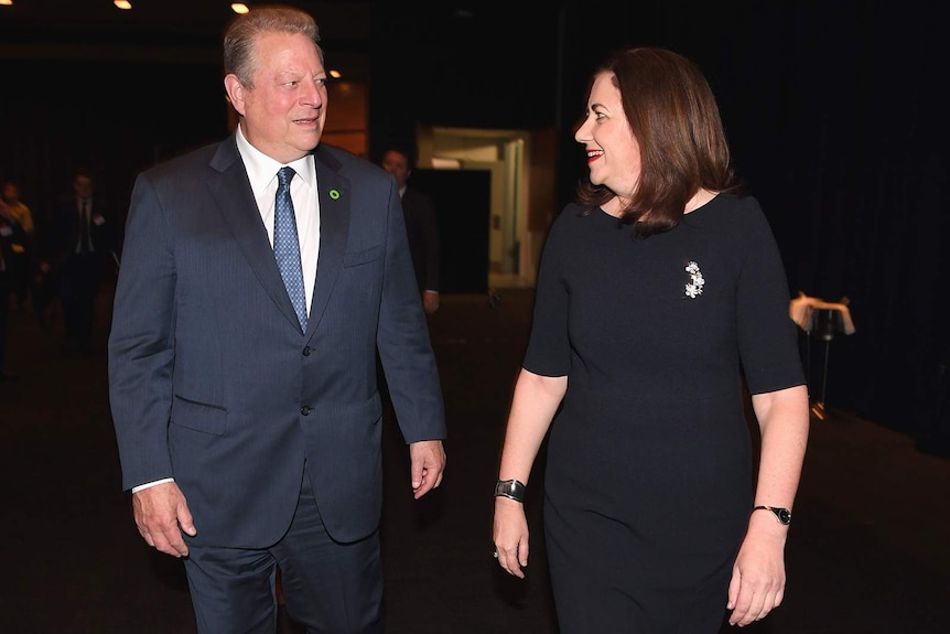 Al Gore and Queensland Premier Annastacia Palaszczuk