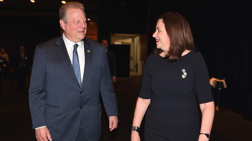 Al Gore and Queensland Premier Annastacia Palaszczuk