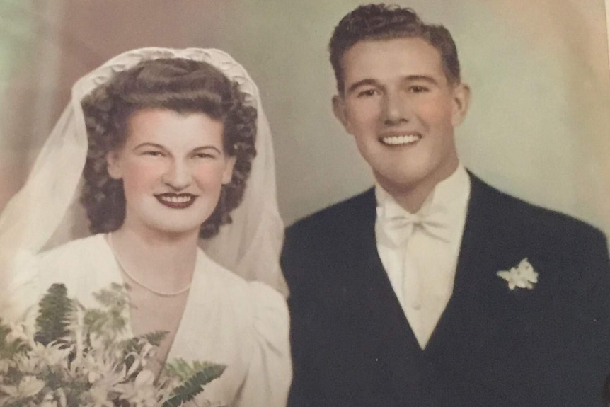 Eunice and Charlie Slater on their wedding day, April 6, 1946.