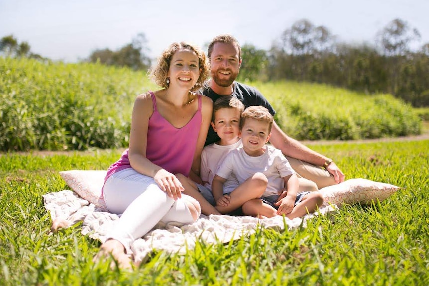 Louise Mullins and her family