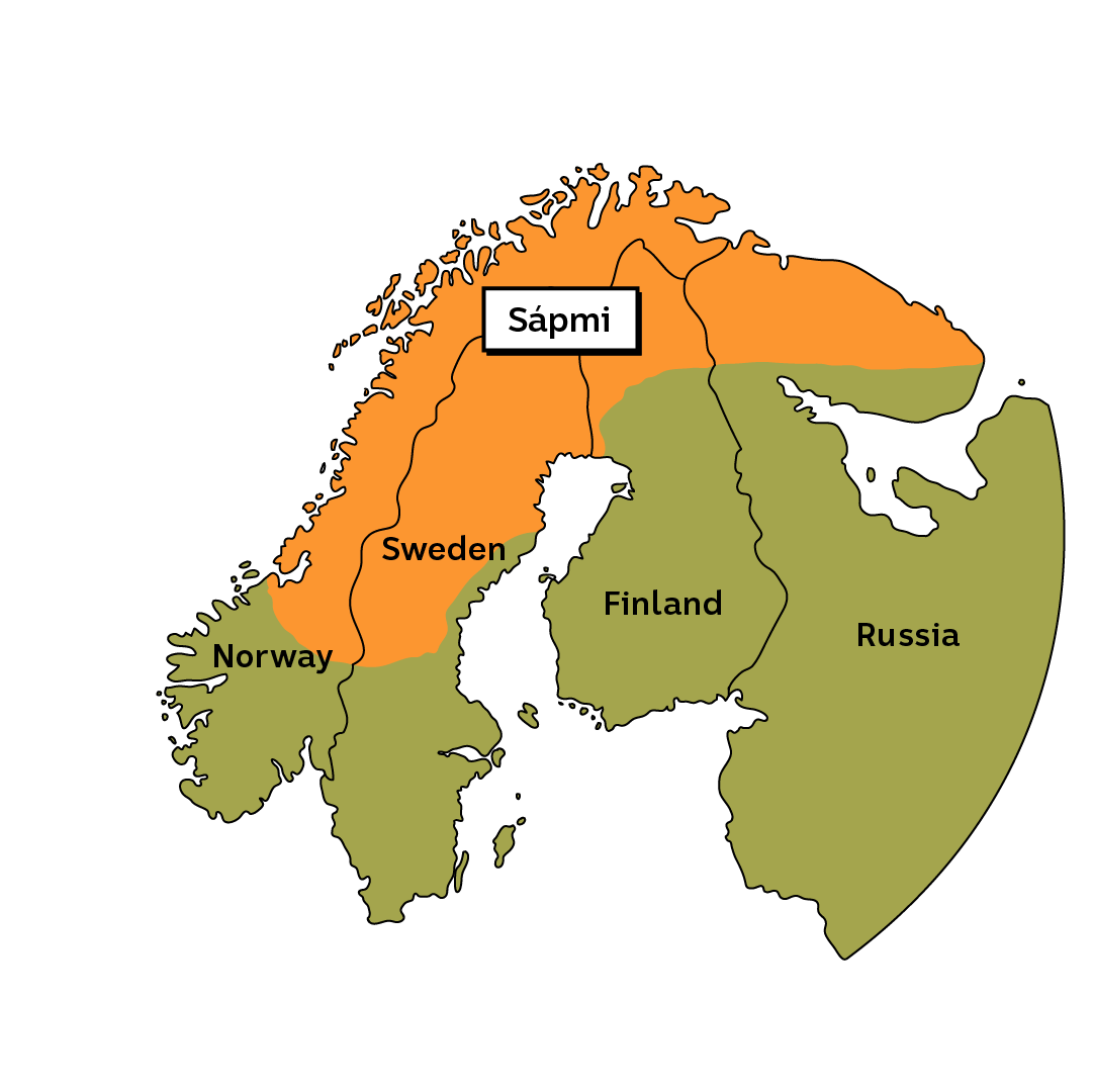 A map of Sapmi.