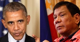 Composite Barack Obama and Rodrigo Duterte