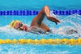 Ariarne Titmus swims in the 400m freestyle
