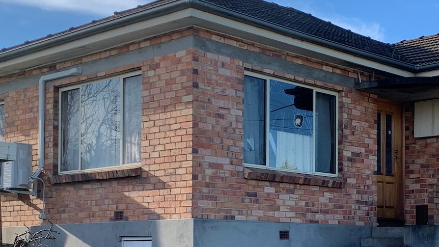 House at Invermay, the scene of a firearm discharge into front room