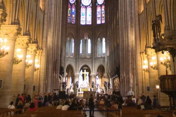 Inside view of the Notre Dame cathedral in 2012.