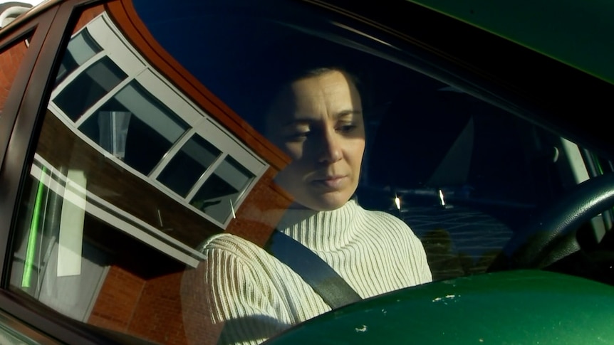 Zofia Zayons in her car.