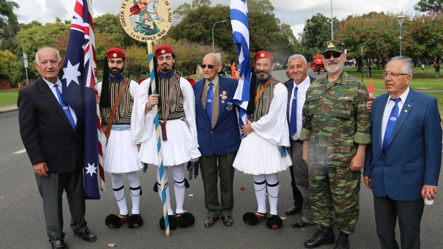 Greek army veterans joined Adelaide Anzac Day march.