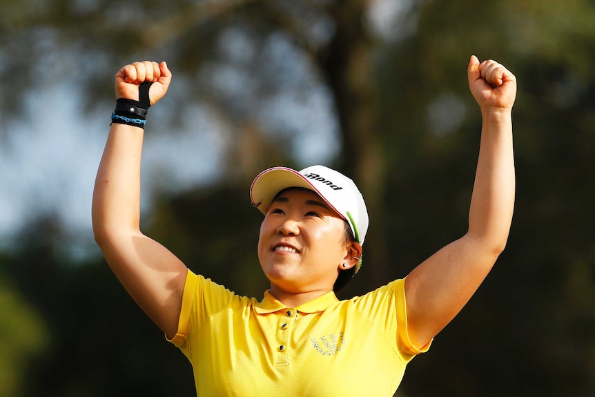 Jiyai Shin celebrates her Ladies Masters win