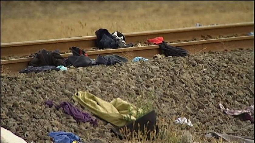 Clothes on track after level crossing accident at Modewarre in Victoria