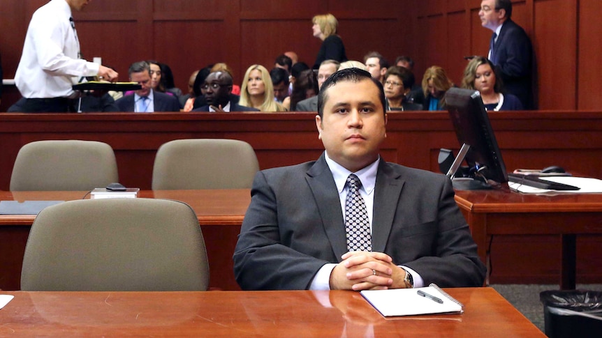 George Zimmerman on the first day of his trial