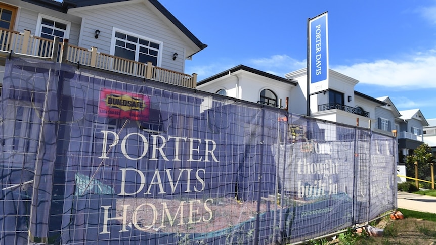 Construction site for a Porter Davis new home