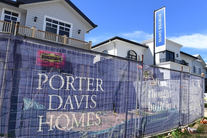Construction site for a Porter Davis new home