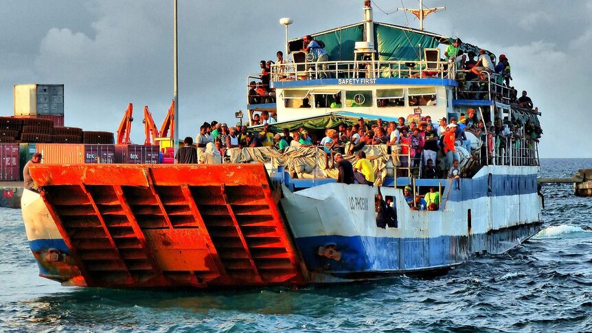 Solomon Islands voter boat