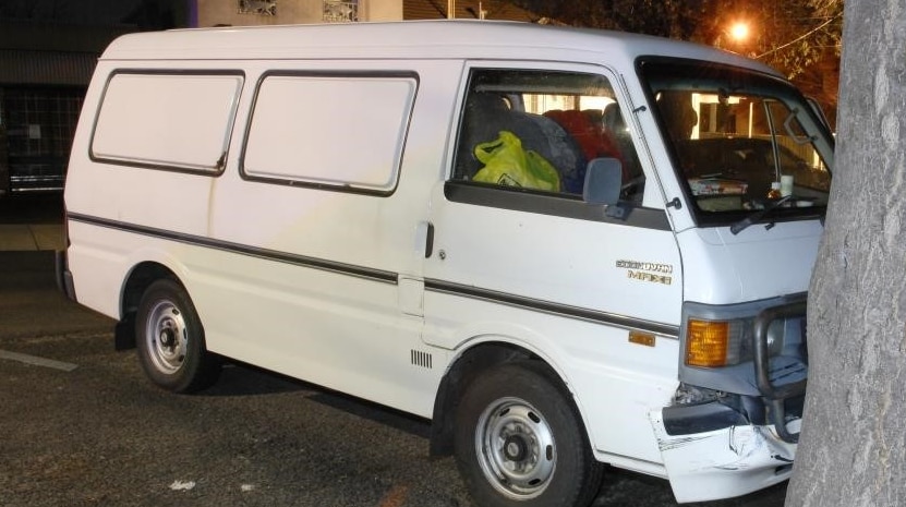 The white van in which detectives believe Tracey Connelly was killed by a client.