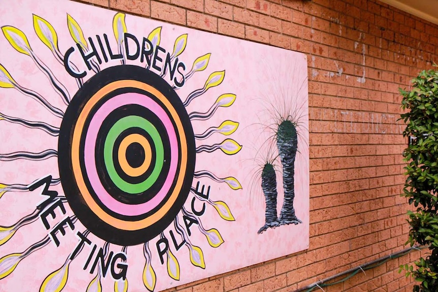 'Children's meeting place' sign at Tharawal Aboriginal Corporation.