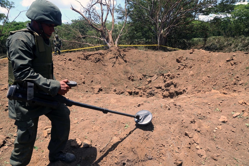 The impact near Managua's international airport left a crater measuring 12 metres across.