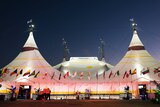 A Cirque du Soleil tent in San Francisco, United States for performances of the show Luzia.