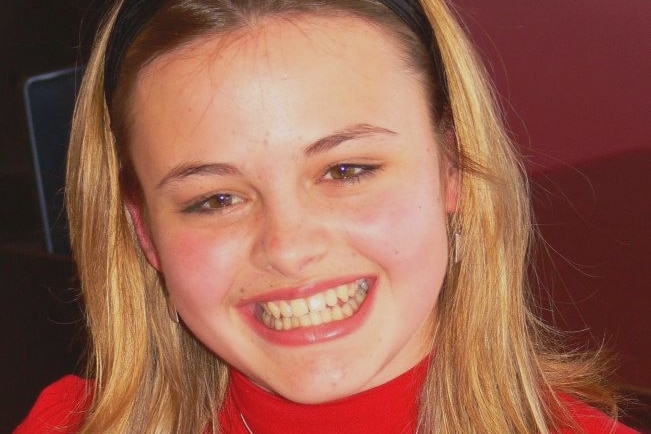 Close up of a young girl's face