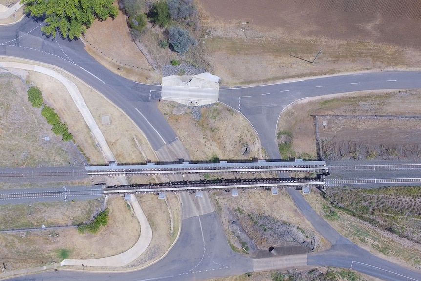 The railway bridge at Grantham in 2020, where floodwaters swept through on January 12, 2011.