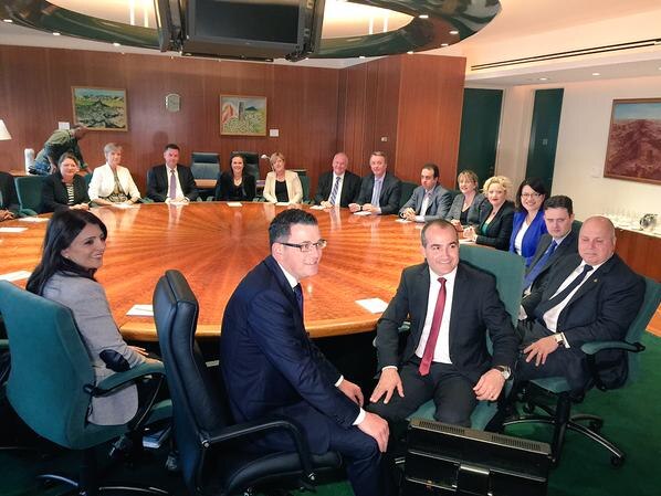 First meeting of Victorian cabinet